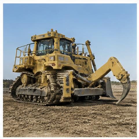Track Dozer with Single-Shank Ripper